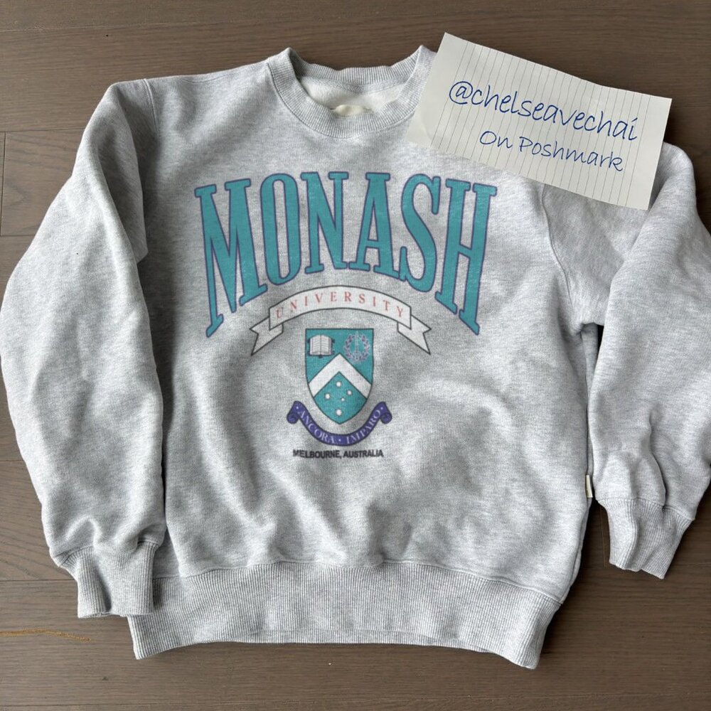 Vintage Monash University Sweatshirt, Retro Melbourne Australia University Shirt